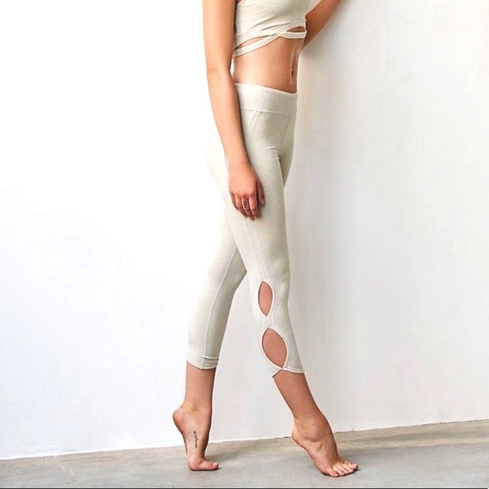 Free People Movement Gray Mesh Legging - Picture 1 of 5